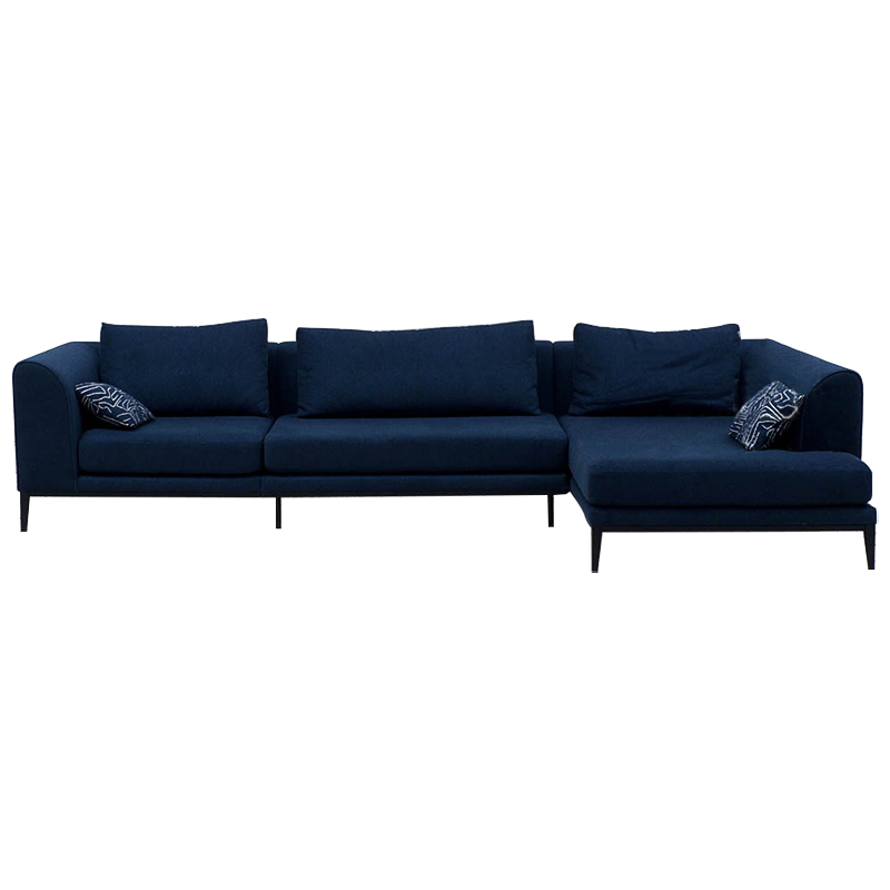 Угловой диван Ferguson Deep Blue Sofa Темно-синий в Саратове | Loft Concept 