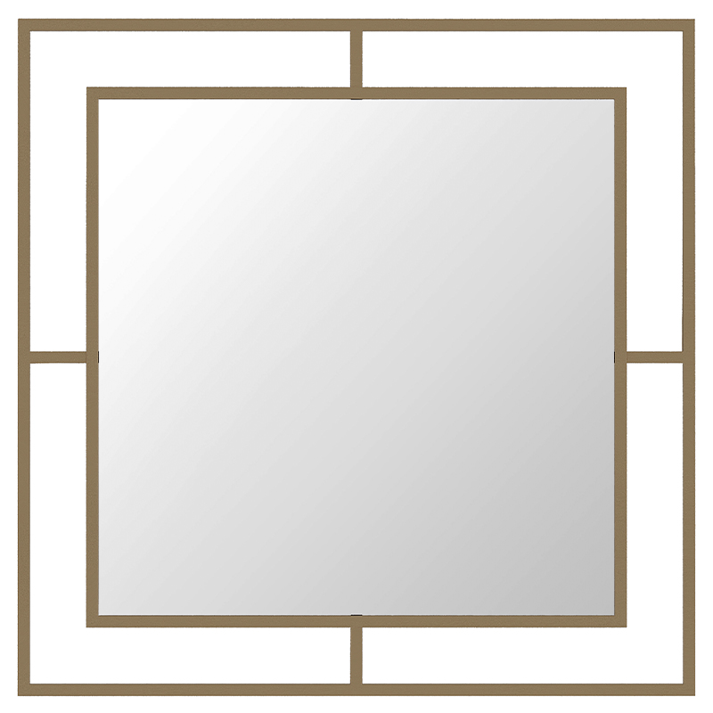 Настенное зеркало квадратной формы в металлической раме золотого цвета CORNER MIRROR GOLD Золотой Настенное зеркало квадратной формы в металлической раме золотого цвета CORNER MIRROR GOLD Золотой в Саратове | Loft Concept