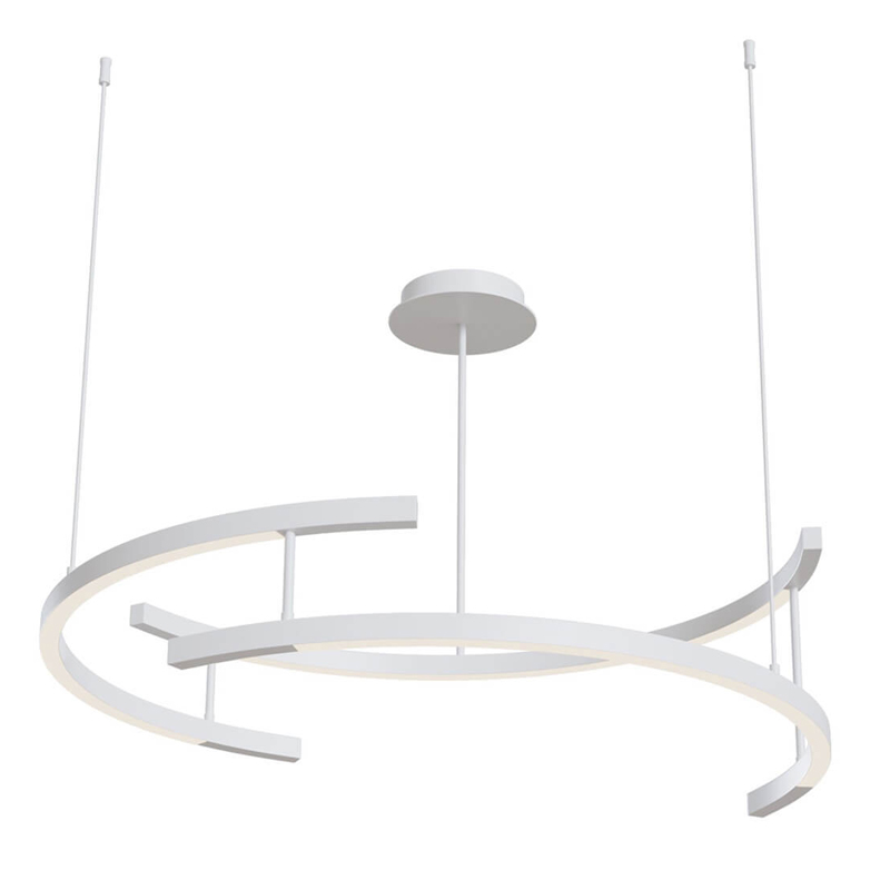 Люстра Smeragde Light Chandelier white arcs Белый в Саратове | Loft Concept 