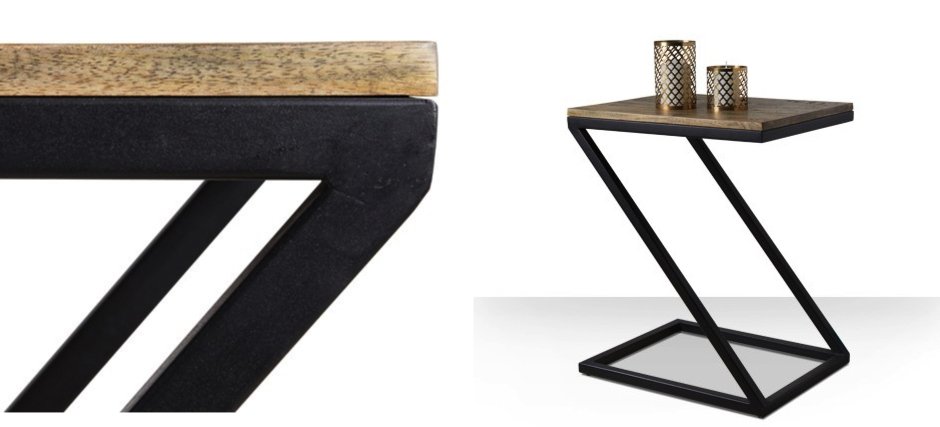 Приставной стол Industrial Rust Z Table Приставной стол Industrial Rust Z Table - Loft-Concept в Саратове