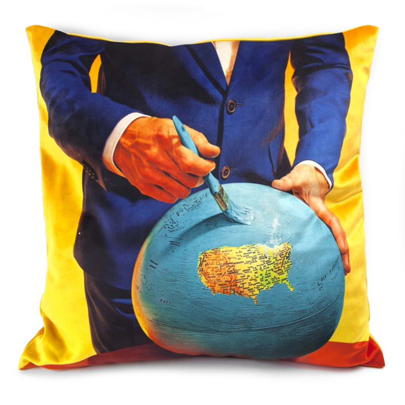 Подушка Seletti Cushion Globe Design Toiletpaper Мульти в Саратове | Loft Concept 