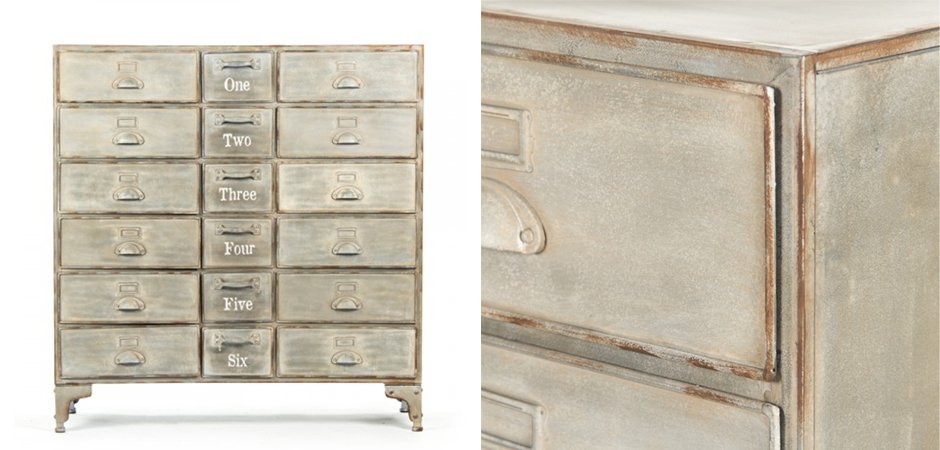 Комод металлический в стиле лофт Oscar Drawer Cabinet Комод металлический в стиле лофт Oscar Drawer Cabinet - Loft-Concept в Саратове