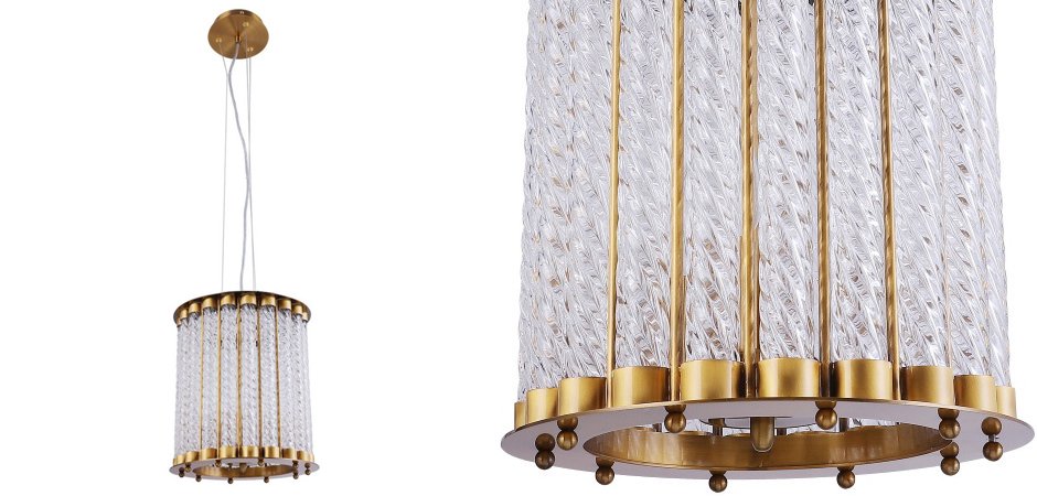 Люстра Glass Spirals Cylinder Люстра Glass Spirals Cylinder - Loft-Concept в Саратове