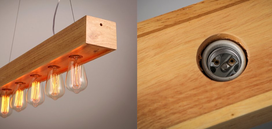 Люстра Loft Wooden Lighting Line Pendant Люстра Loft Wooden Lighting Line Pendant - Loft-Concept в Саратове