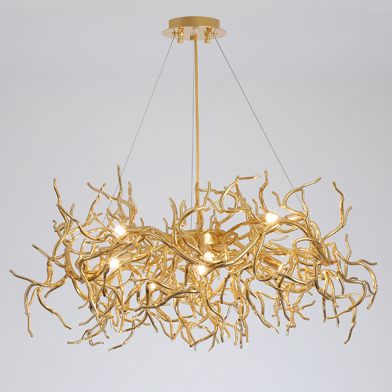 Люстра Felicite Gold Branches Chandelier Золотой Люстра Felicite Gold Branches Chandelier Золотой в Саратове | Loft Concept