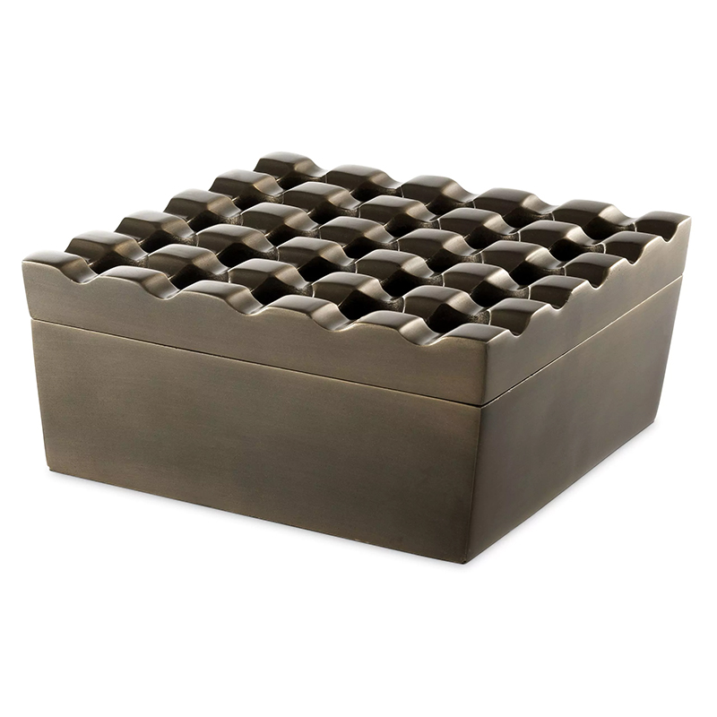 Пепельница Eichholtz Ashtray Deluxe Винтажная латунь Пепельница Eichholtz Ashtray Deluxe Винтажная латунь в Саратове | Loft Concept