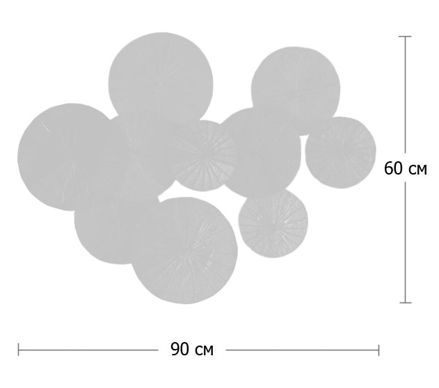 Арт-объект Disc wall art Lotus leaves в Саратове