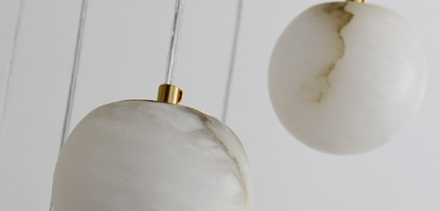 Каскадный Cветильник 9 подвесок Шариков из натурального мрамора Nine Marble Balls Lamp - фото №1