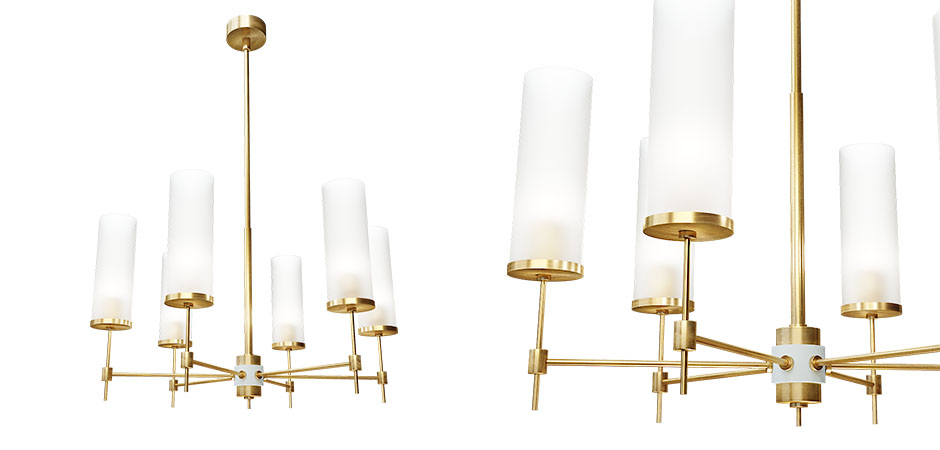 Люстра Дизайнерская Candle Holder из Сатинированной Латуни Люстра Дизайнерская Candle Holder из Сатинированной Латуни - Loft-Concept в Саратове