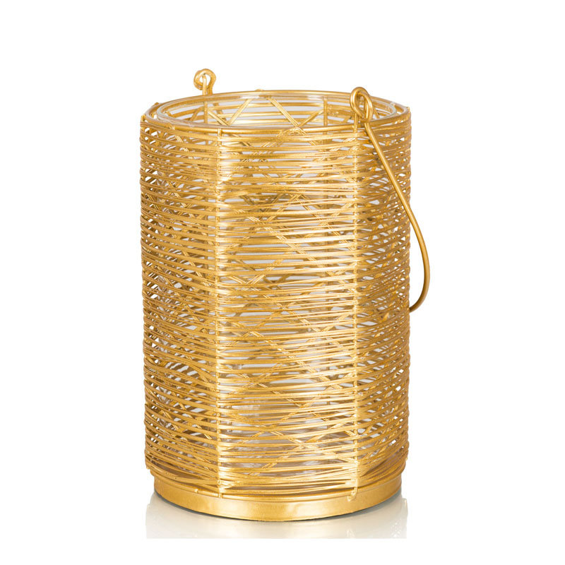 Подсвечник Gold Wicker Candlestick Золотой в Саратове | Loft Concept 