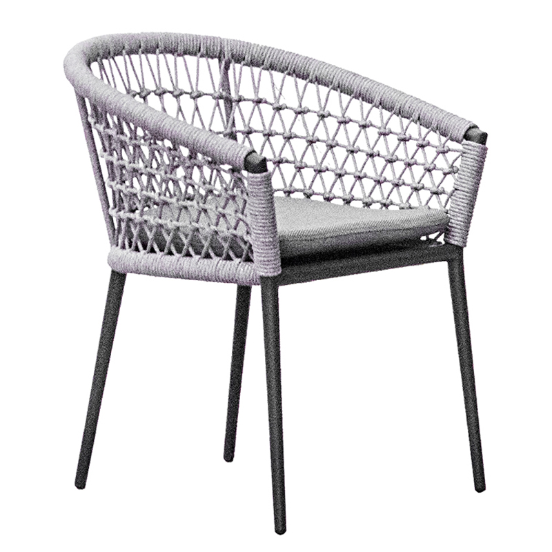 Стул Niels Outdoor Chair Серый Черный в Саратове | Loft Concept 