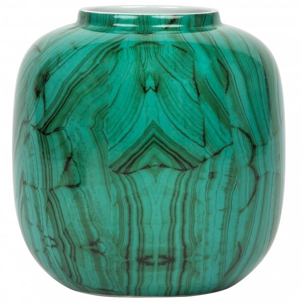Ваза Malachite Vase Low Малахит Ваза Malachite Vase Low Малахит в Саратове | Loft Concept