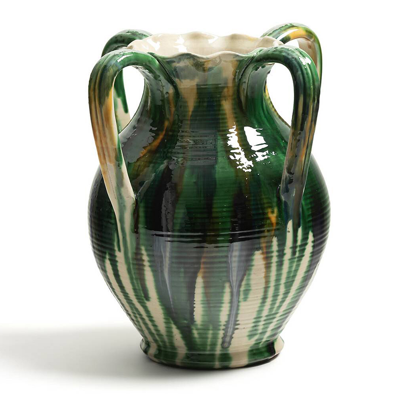 Ваза Faience Vase III Белый Зеленый Желтый Синий в Саратове | Loft Concept 