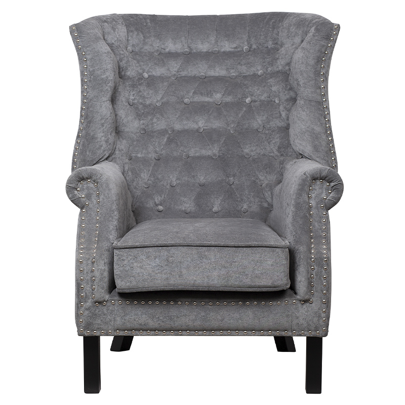 Кресло Charlie Armchair grey velour Серый в Саратове | Loft Concept 