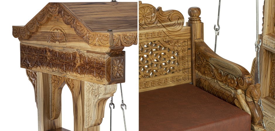 Большие Индийские качели из тика TEAK WOOD SWING Большие Индийские качели из тика TEAK WOOD SWING - Loft-Concept в Саратове