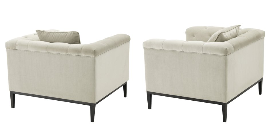 Кресло Eichholtz Chair Cesare Pebble grey Кресло Eichholtz Chair Cesare Pebble grey - Loft-Concept в Саратове