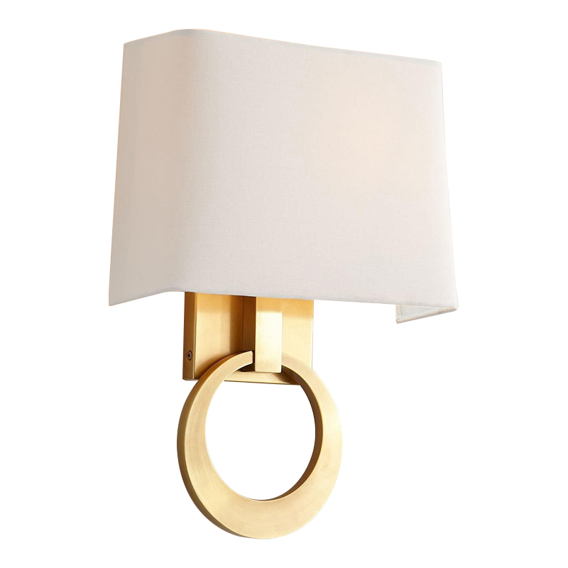 Бра Dana Sconce Brass Ring Латунь Белый в Саратове | Loft Concept 