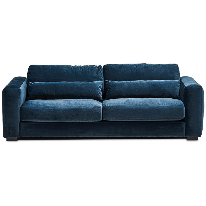 Диван Kleber Sofa blue Темно-синий Черный в Саратове | Loft Concept 