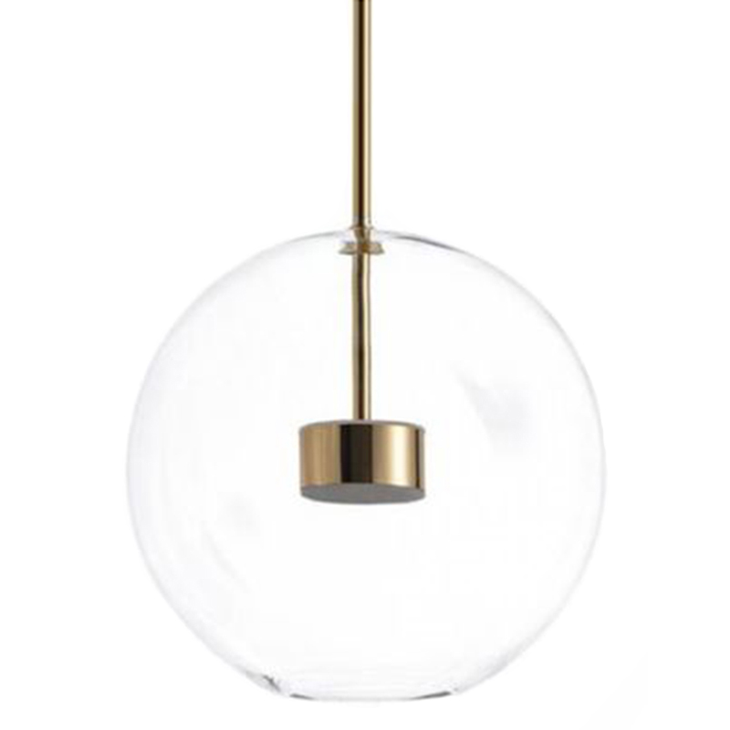 Подвесной Светильник Giopato & Coombes Bollr Pendant BUBBLE LAMP 1 шар золото Белый Золотой Прозрачное Стекло в Саратове | Loft Concept 