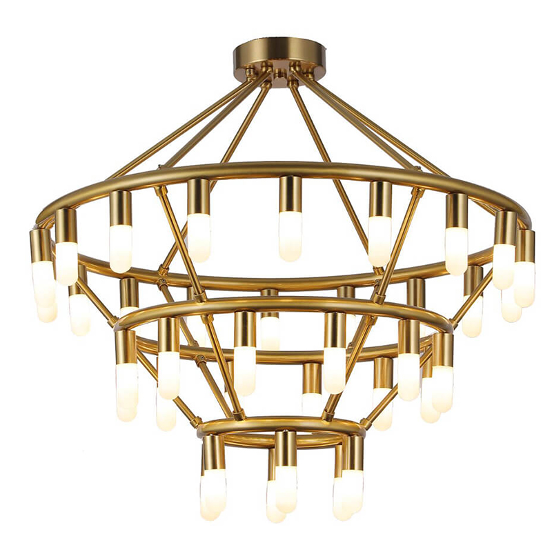 Люстра Maynor Candles Chandelier Латунь в Саратове | Loft Concept 