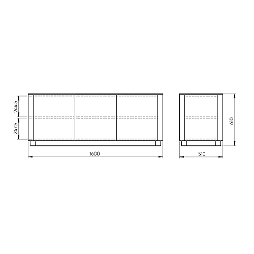 Тумба серо-бежевая с 3-мя дверцами Tammi  в Саратове