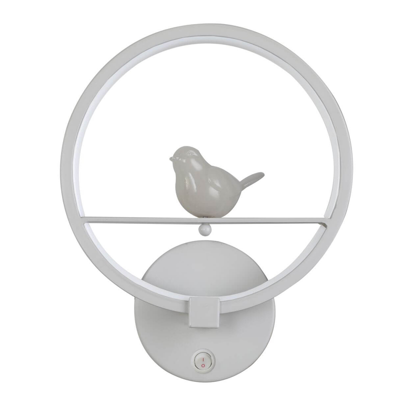 Бра Bird Ring Sconce white Белый в Саратове | Loft Concept 