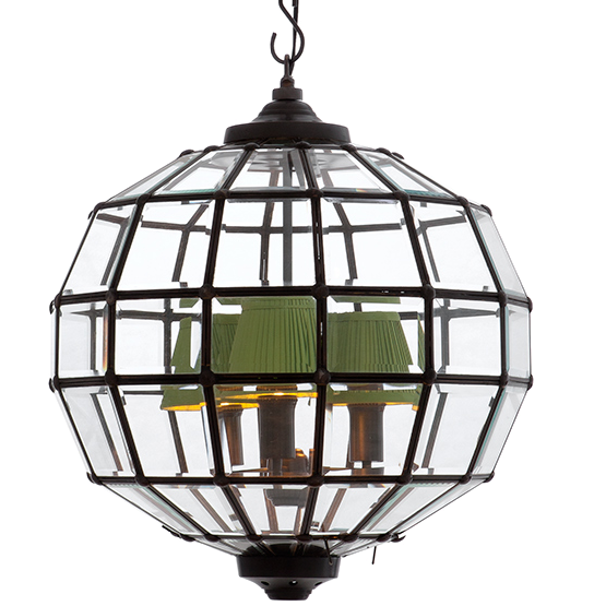 Люстра Lantern Luna Bronze S Темная бронза Прозрачный (Transparent) в Саратове | Loft Concept 