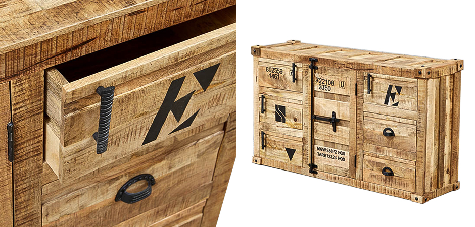 Комод деревянный в стиле Лофт Wooden Loft Box Commode Комод деревянный в стиле Лофт Wooden Loft Box Commode - Loft-Concept в Саратове
