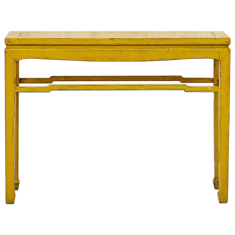 Консоль в китайском стиле из массива сосны Yellow Chinese Collection Console Желтый Консоль в китайском стиле из массива сосны Yellow Chinese Collection Console Желтый в Саратове | Loft Concept