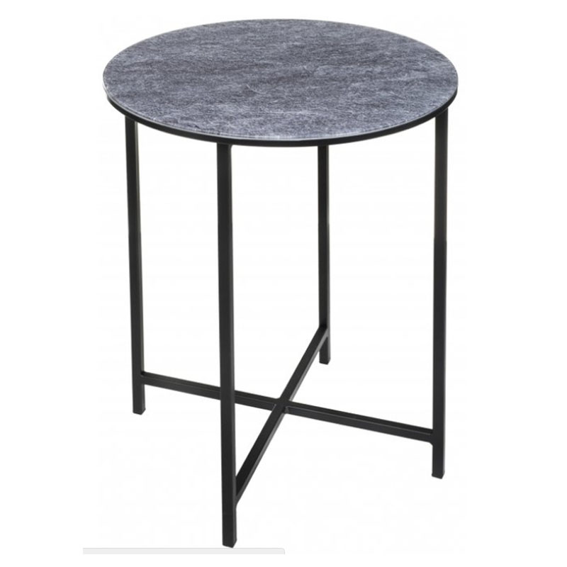 Приставной стол Zermatt Side Table round gray Серый (Gray) в Саратове | Loft Concept 