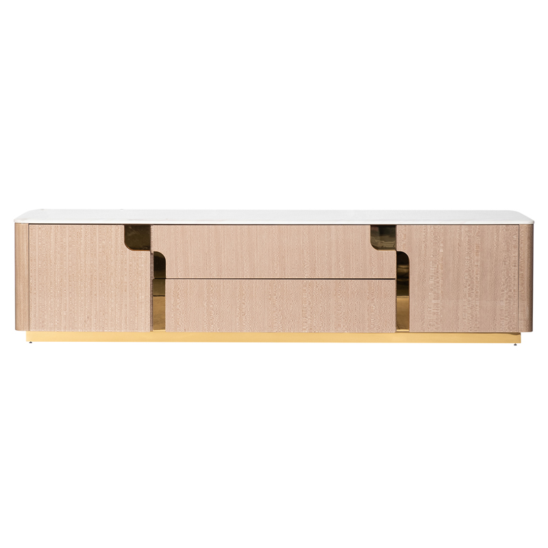 TV-тумба Bertran TV stand Латунь Бежевый Белый TV-тумба Bertran TV stand Латунь Бежевый Белый в Саратове | Loft Concept