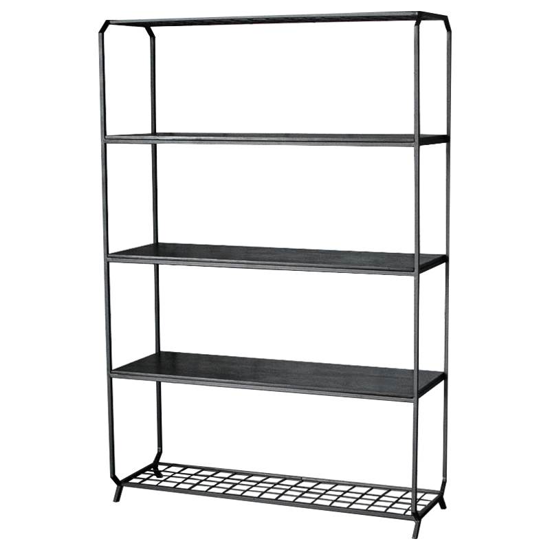 Стеллаж Jaeden Industrial Metal Rust Rack Черный в Саратове | Loft Concept 