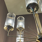 Люстра с 9-ю цилиндрическими стеклянными плафонами Jeanette варинант исполнения - 5 | Loft Concept в Саратове