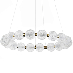 Светодиодная кольцевая люстра с круглыми плафонами Crystal Globule Chandelier варинант исполнения - 1 | Loft Concept в Саратове