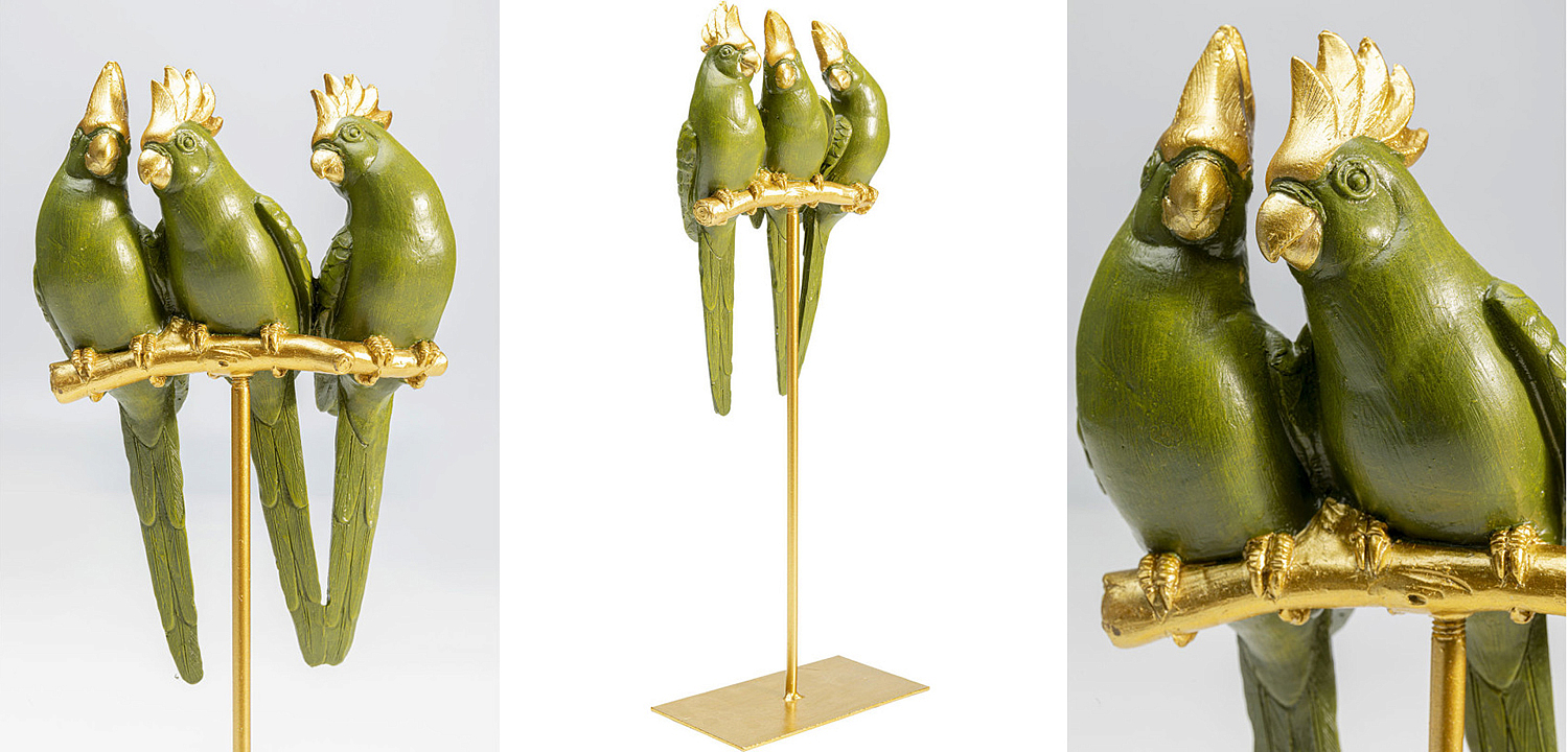 Статуэтка Three Green Parrots Статуэтка Three Green Parrots - Loft-Concept в Саратове