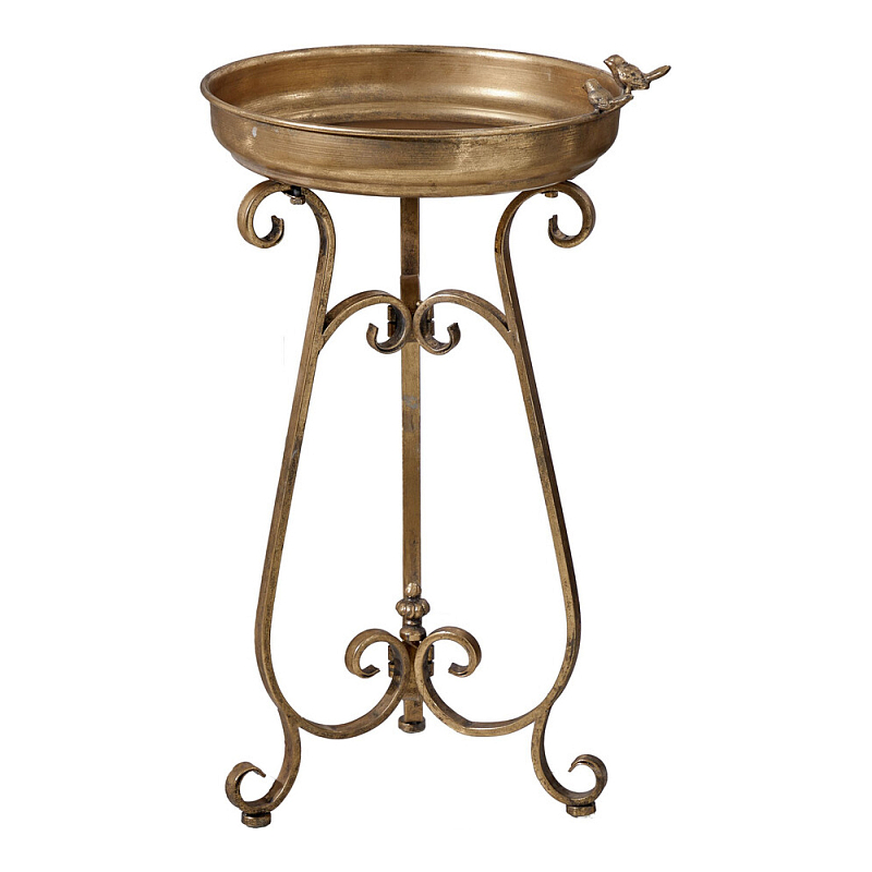 Столик приставной на фигурном подножии Magnificent Century Золотой в Саратове | Loft Concept 