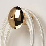 Бра с круглым золотистым основанием и белыми изогнутыми световыми линиями Luke Lampco Tracer Lamp варинант исполнения - 3 | Loft Concept в Саратове