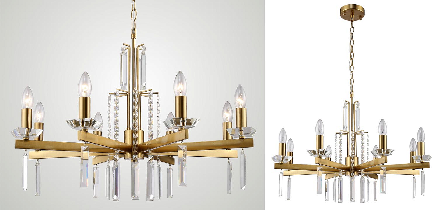 Люстра Vivien Crystal Brass Chandelier 8 Люстра Vivien Crystal Brass Chandelier 8 - Loft-Concept в Саратове
