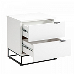 Тумба прикроватная белая с ящиками Strict Lines варинант исполнения - 3 | Loft Concept в Саратове