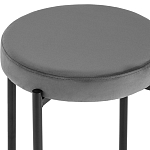 Табурет с мягким круглым сиденьем RIO Grey варинант исполнения - 4 | Loft Concept в Саратове