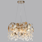 Люстра с декоративными подвесками из прозрачного стекла в форме монеток FAIRYTREE Light варинант исполнения - 4 | Loft Concept в Саратове
