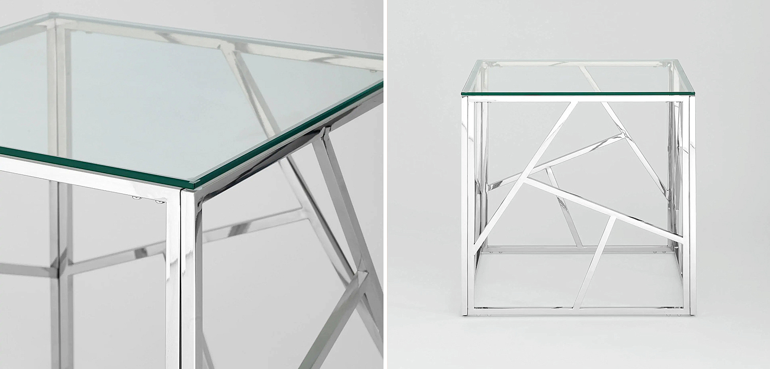 Стол приставной Geometry Serene Phoenix Silver Стол приставной Geometry Serene Phoenix Silver - Loft-Concept в Саратове