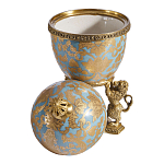 Шкатулка на величественных львах из фарфора с бронзовыми элементами Eden Garden варинант исполнения - 2 | Loft Concept в Саратове