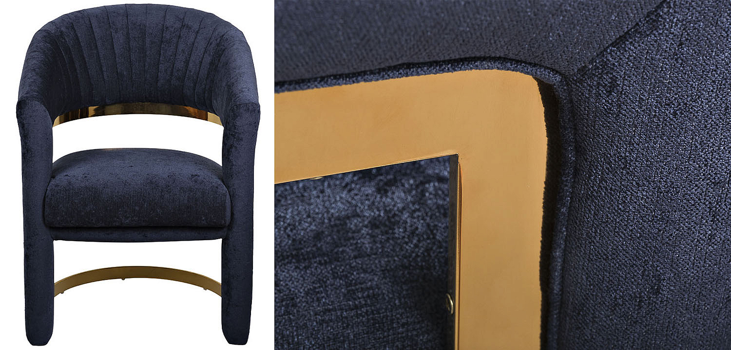 Полукресло Valbonne Chair blue velour Полукресло Valbonne Chair blue velour - Loft-Concept в Саратове
