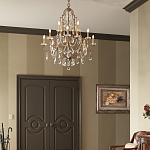 Люстра многоярусная с 12-ю лампами и стеклянными подвесками в классическом стиле Feiss варинант исполнения - 3 | Loft Concept в Саратове