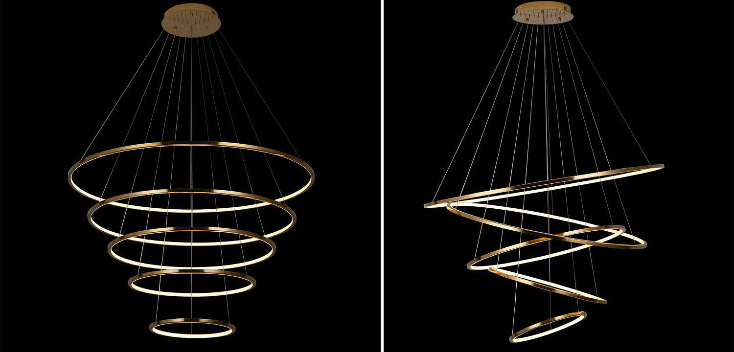 Люстра Ring Horizontal Quintet gold Люстра Ring Horizontal Quintet gold - Loft-Concept в Саратове