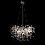 Люстра подвесная с прозрачными стеклянными подвесками в форме капель Диаметр 60 см Droplet Chandelier варинант исполнения - 11 | Loft Concept в Саратове