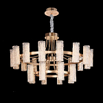 Люстра двухъярусная круглая с текстурными цилиндрическими плафонами Glimpse варинант исполнения - 9 | Loft Concept в Саратове