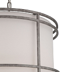 Подвесной светильник в виде барабана с тканевым абажуром и металлическим каркасом Warm Glow варинант исполнения - 1 | Loft Concept в Саратове