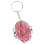 Зеркало брелок складное двухстороннее из натурального камня Родонит Stone Mirrors варинант исполнения - 1 | Loft Concept в Саратове